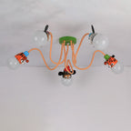 Lumendat Cartoon Creative Animal Light Head 3/4/5 Light Kids Semi-Flush Mount Ceiling Light Lumendat
