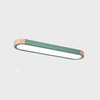 Contemporary Scandinavian Long Oval Iron Log Acrylic LED Flush Mount Ceiling Light For Bedroom Lumendat
