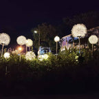 Solar Dandelion Aluminum Wire Globe Light LED Outdoor Waterproof Luminous Garden Insert Ground Landscape Light Lumendat