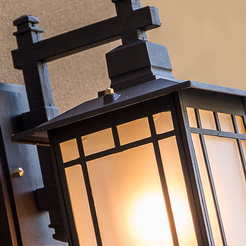 Modern Waterproof Solar Aluminum Chinese Pavilion Shape 1-Light Wall Sconce Lamp Lumendat