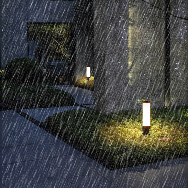 Modern Acrylic Waterproof Creative Lipstick Design LED Outdoor Lawn Floor Lamp Lumendat