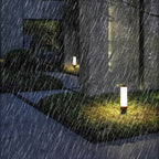 Modern Acrylic Waterproof Creative Lipstick Design LED Outdoor Lawn Floor Lamp Lumendat