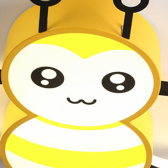 Lumendat Cartoon Creative Bees Acrylic Iron LED Flush Mount Ceiling Light Lumendat