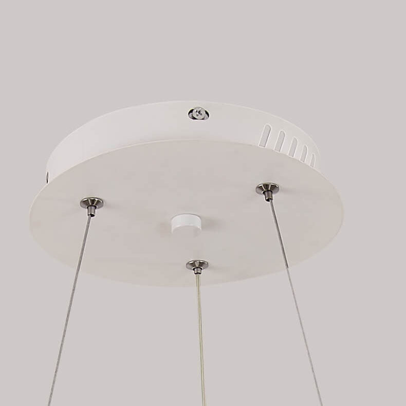 Japanese Minimalist Log Circle Island Light LED Chandelier – Dimmable