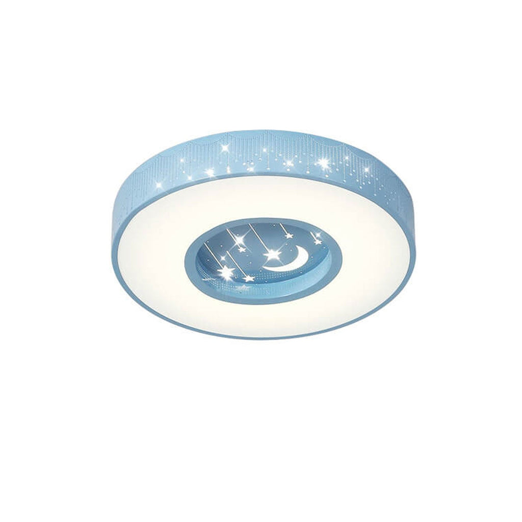 Lumendat Modern Minimalist Starry Sky Round Children's LED Flush Mount Ceiling Light Lumendat