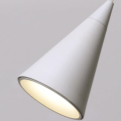 Modern Minimalist Cone Iron Aluminum Acrylic LED Pendant Light for Bedroom