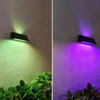 Outdoor Solar Waterproof Rectangular Slant LED Patio Wall Sconce Lamp Lumendat