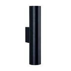Simple Aluminum Cylindrical 2-Light Wall Sconce Lamp