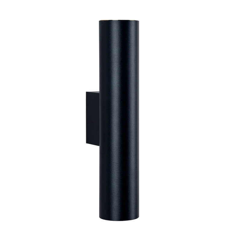 Simple Aluminum Cylindrical 2-Light Wall Sconce Lamp