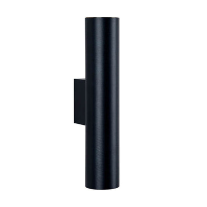 Simple Aluminum Cylindrical 2-Light Wall Sconce Lamp