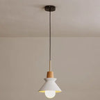 Nordic Minimalist Macaron Wood Cement 1-light Pendant Light Lumendat