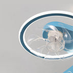 Lumendat Creative Cartoon Aircraft Kids Flush Mount Ceiling Fan Light Lumendat