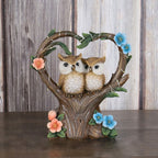 Creative Garden Solar Night Light Heart-shaped Resin Bird Outdoor LED Ornament Light Lumendat