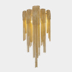 Lumendat Postmodern Luxury Aluminum Chain Tassel 2-Light Wall Sconce Lumendat