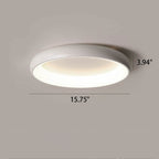 Modern Minimalist Round Aluminum Acrylic LED Flush Mount Ceiling Light Lumendat