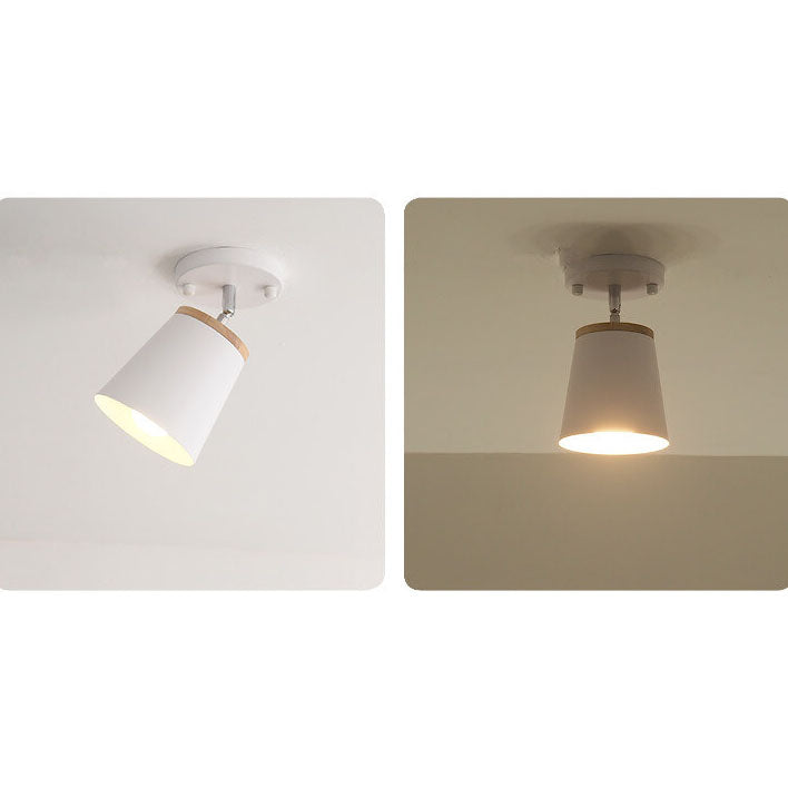 Nordic Macaron Column 1-light Semi-flush Mount Ceiling Light