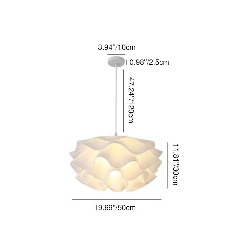 Modern Minimalist Iron Acrylic Floral Petal 1-light Pendant Light for Living Room Lumendat