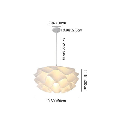 Modern Minimalist Iron Acrylic Floral Petal 1-Light Pendant Light for Living Room