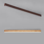 Modern Minimalist Wood Grain Aluminum Strips LED Flush Mount Ceiling Light BulbSquare