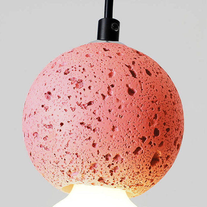 Contemporary Scandinavian Orb Terrazzo 1-light Pendant Light for Bedroom BulbSquare