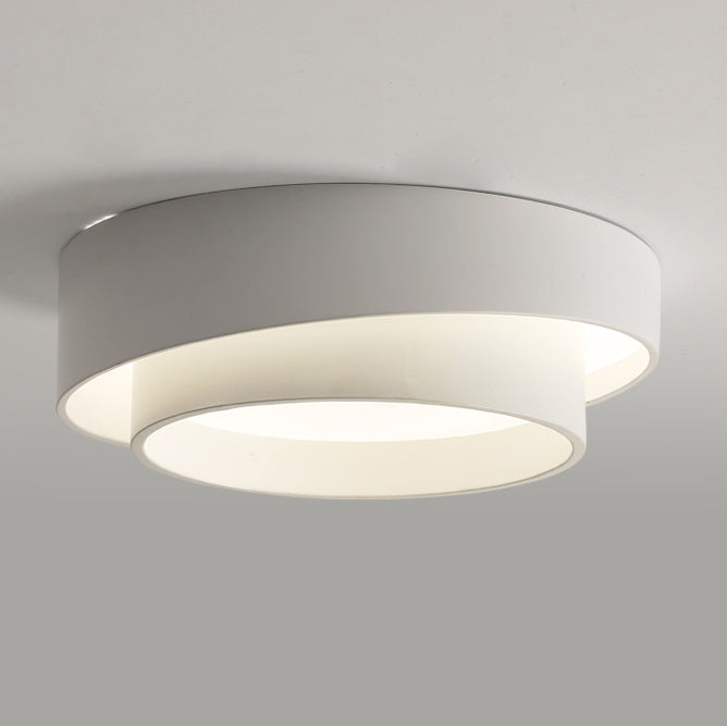 Modern Minimalist Overlapping Round LED Flush Mount Ceiling Light BulbSquare