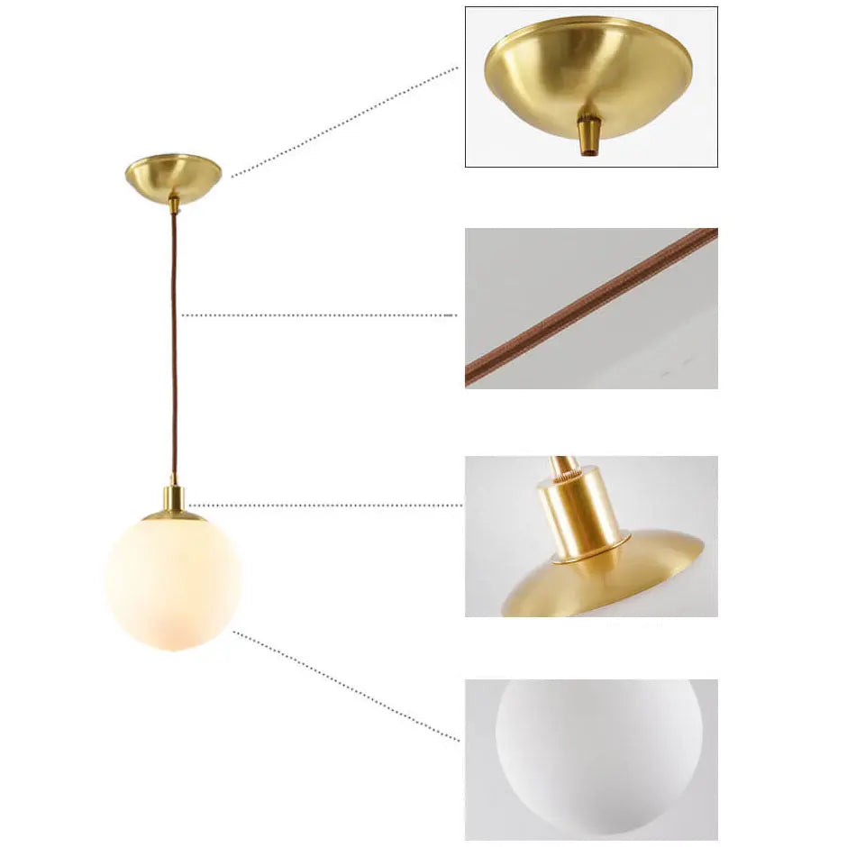 Nordic Minimalist White Orb 1-light Pendant Light Lumendat