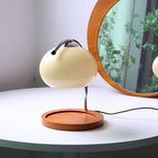 Vintage Glass Dome Solid Wood Base 1-Light Melting Wax Table Lamp Lumendat
