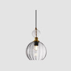 Danish Creative Stripes Glass Round 1/3 Light Chandelier Lumendat