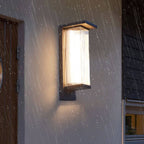 Industrial Waterproof Rectangular PC Striped Shade LED Outdoor Wall Sconce Lamp Lumendat