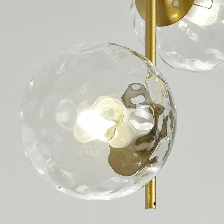 Nordic Minimalist Glass Ball Branch 2-light Chandelier BulbSquare
