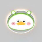 Lumendat Contemporary Creative Cartoon Animal Duck Acrylic LED Flush Mount Ceiling Light For Bedroom Lumendat