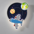 Lumendat Cartoon Creative Aircraft Space LED Kids Flush Mount Ceiling Light Lumendat
