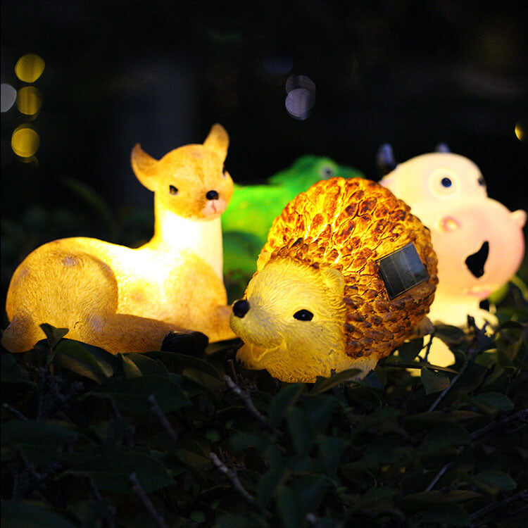 Resin Solar Creative Animal Shape Waterproof LED Garden Lawn Landscape Light Lumendat