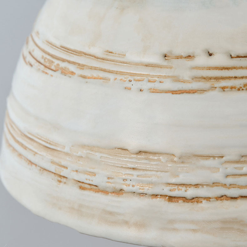 Nordic Japanese Walnut Ceramic Dome 1-Light Pendant Light