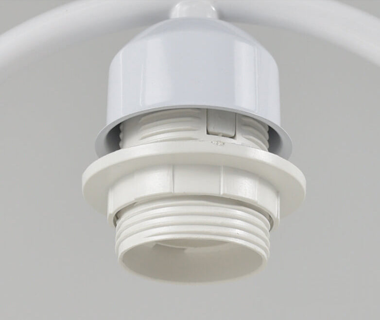 Nordic Linen White Ring 1-Light Dimmable Table Lamp Lumendat