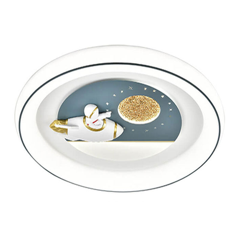 Lumendat Childlike Eye Protection Cartoon Space Villain LED Flush Mount Light Lumendat