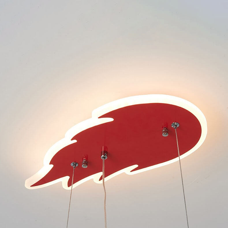 Modern Children's Racing Iron Acrylic LED Pendant Light BulbSquare