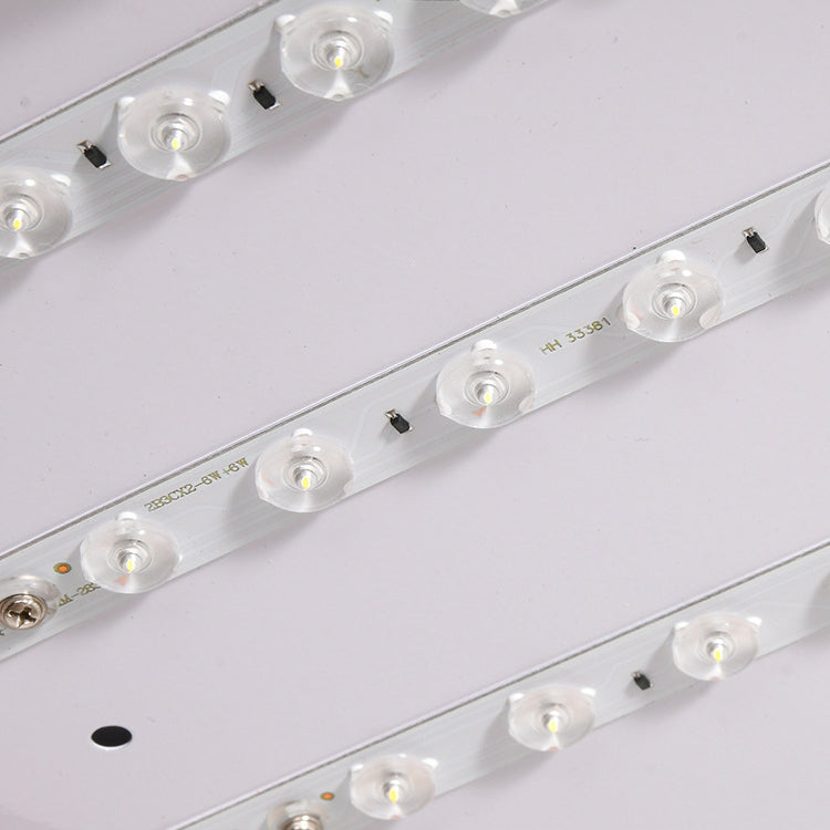 Modern Minimalist Square Solid Wood Acrylic LED Flush Mount Ceiling Light for Living Room