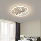 Nordic Creative Star Moon Round Aluminum LED Flush Mount Ceiling Light BulbSquare