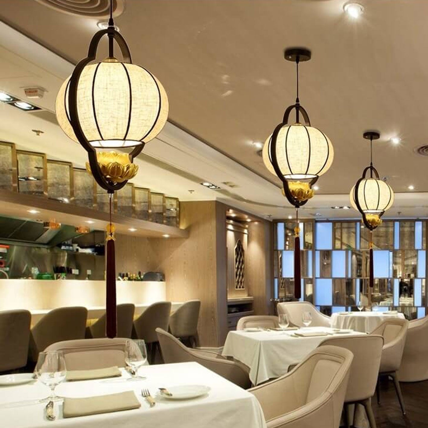 Chinese Retro Light Luxury Wrought Iron 1-light Pendant Light