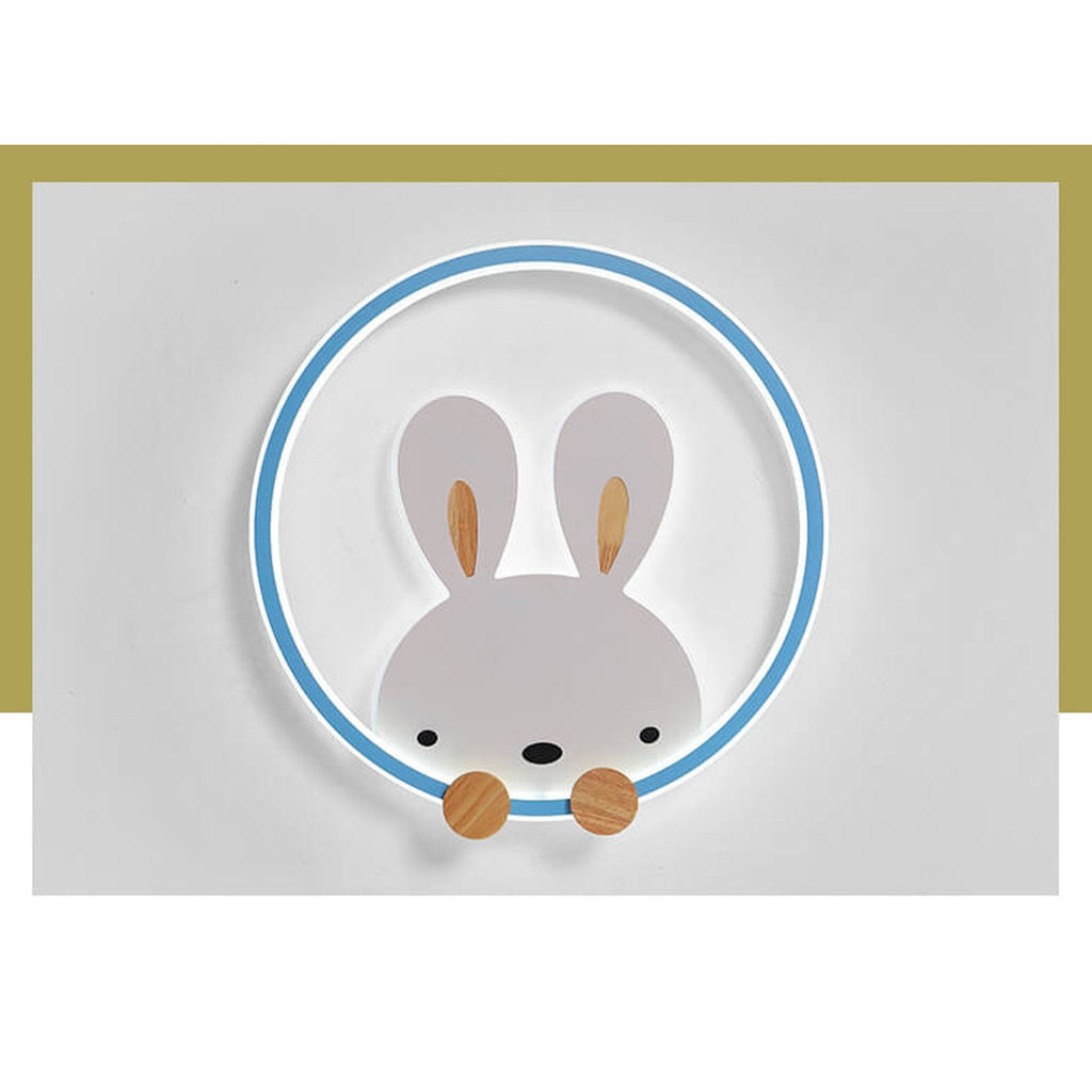 Lumendat Childlike Creative Cartoon Rabbit Design LED Flush Mount Light Lumendat