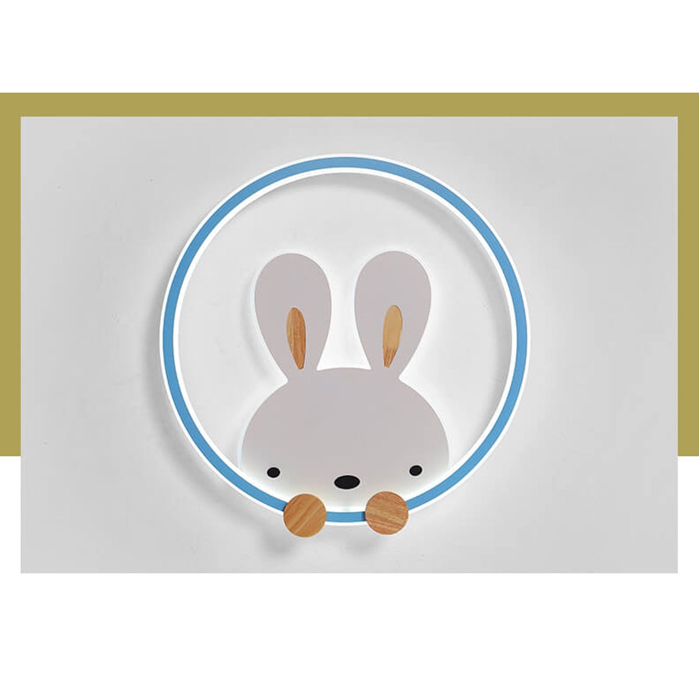 Lumendat Childlike Creative Cartoon Rabbit Design LED Flush Mount Light Lumendat