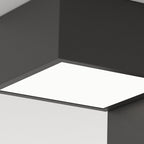 Modern Minimalist Cube Iron Acrylic LED Flush Mount Ceiling Light for Living Room