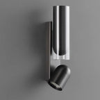 Modern Minimalist Rotatable Cylinder Metal Glass 2-Light Wall Sconce Lamp For Bedroom Lumendat