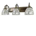 Tiffany Mediterranean Horn Stained Glass 3-Light Bathroom Vanity Mirror Front Wall Sconce Lamp Lumendat