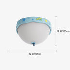 Lumendat Contemporary Creative Acrylic Cartoon Semicircle LED Flush Mount Ceiling Light For Bedroom Lumendat