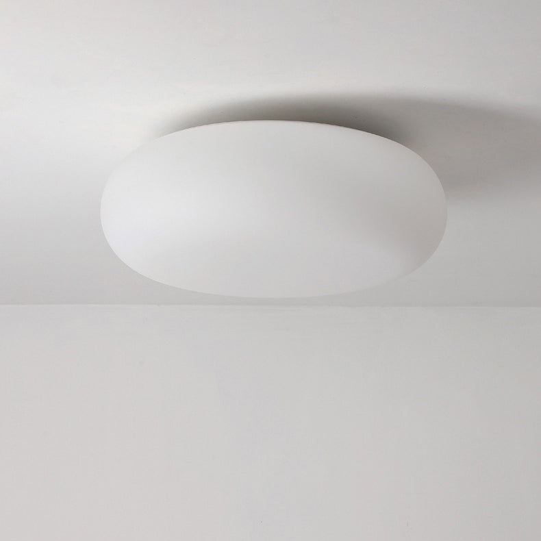 Modern Minimalist Oval Iron Pe LED Flush Mount Ceiling Light for Bedroom