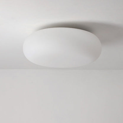 Modern Minimalist Oval Iron Pe LED Flush Mount Ceiling Light for Bedroom