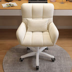 Modern Minimalist Square Back Velvet Cotton Nylon Desk Chair Backrest Armrest For Home Office DFM-F