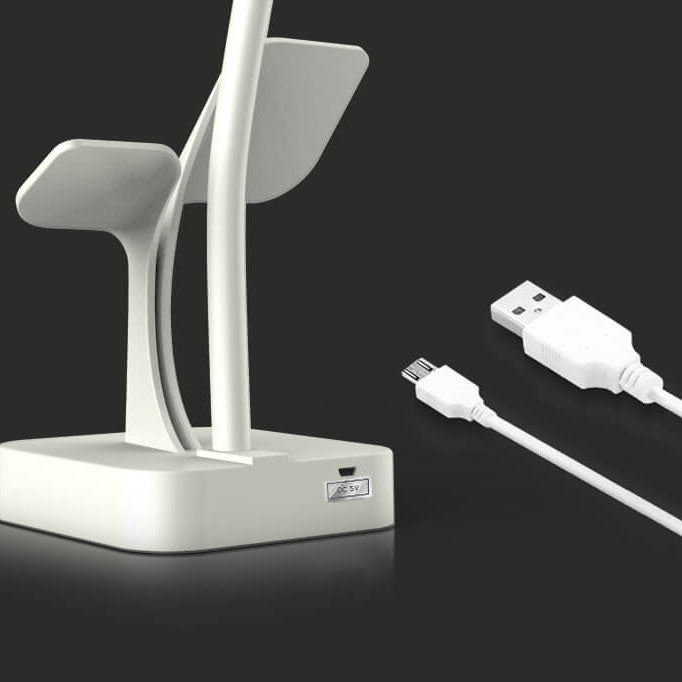 Lumendat Modern Folding Dual Lamp Plug-In Station Table Lamp Lumendat